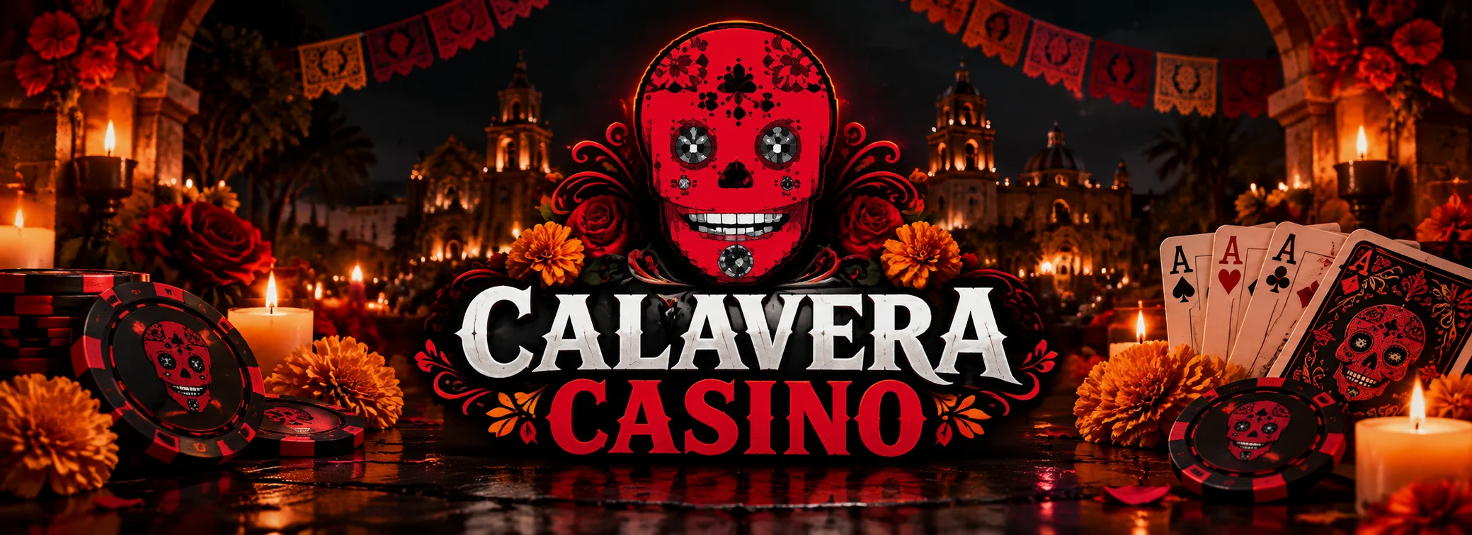Calavera roja de Calavera Casino con el bono de bienvenida de hasta $35,000 MXN y 150 giros gratis